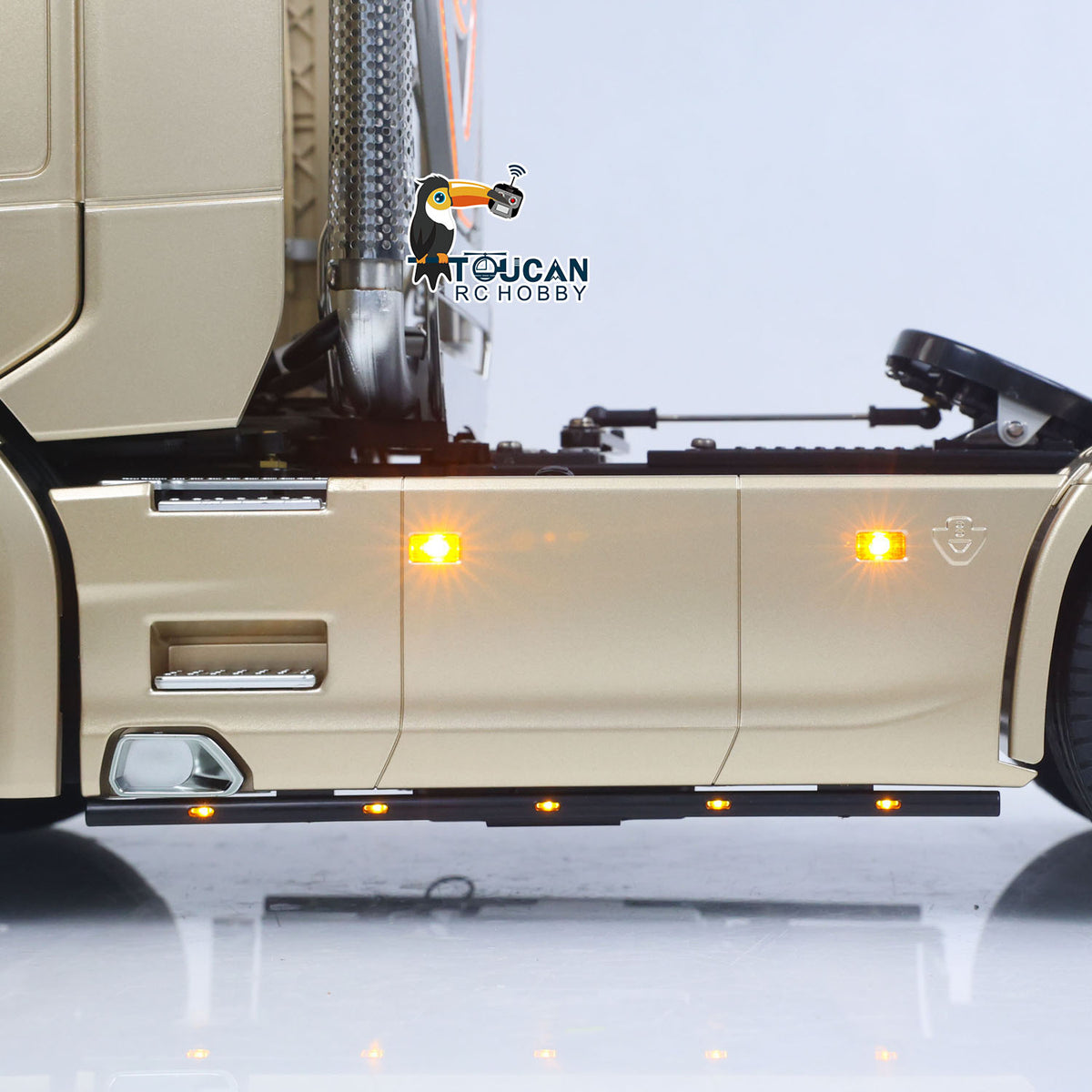 TOUCAN RC HOBBY Plastic 1/14 RC Tractor Truck 56379 Remote Control Construction Vehicle Customized by  4X2 Chassis 3Speed Gearbox Flowing Water Light Smoke Unit ST8 Radio RTR