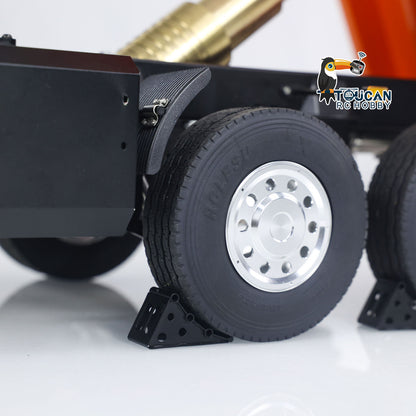 TOUCAN RC HOBBY LESU A0051-C 1/14 Metal Full Dump Trailer 2-Axle Heavy Haul Transport Vehicle Electric Landing Legs LED Lights for RC Tractor Truck DIY Models for Model Enthusiast