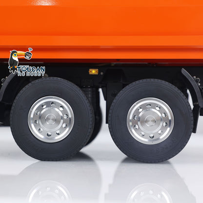 TOUCAN RC HOBBY LESU A0051-C 1/14 Metal Full Dump Trailer 2-Axle Heavy Haul Transport Vehicle Electric Landing Legs LED Lights for RC Tractor Truck DIY Models for Model Enthusiast