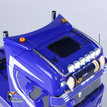 TOUCAN RC HOBBY  770S 1/14 RC Tractor Truck 6X6 Metal Chassis Axle Locks RTR 3Speed Lorry Car Smoke Sound Light Unit Cabin Suspension ST8