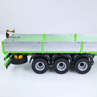 TOUCAN RC HOBBY LXY Painted 3 Axles Metal Semi Trailer W/ Support Legs Light System For 1/14 Remote Control Tractor Truck BM214 RC Forklift Model