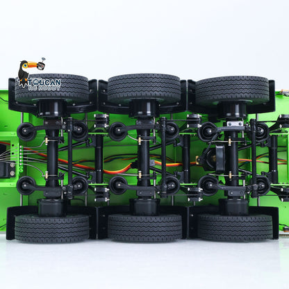 TOUCAN RC HOBBY LXY Painted 3 Axles Metal Semi Trailer W/ Support Legs Light System For 1/14 Remote Control Tractor Truck BM214 RC Forklift Model