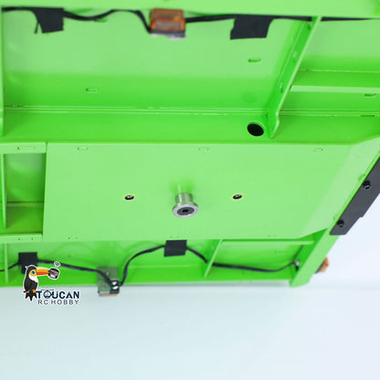 TOUCAN RC HOBBY LXY Painted 3 Axles Metal Semi Trailer W/ Support Legs Light System For 1/14 Remote Control Tractor Truck BM214 RC Forklift Model