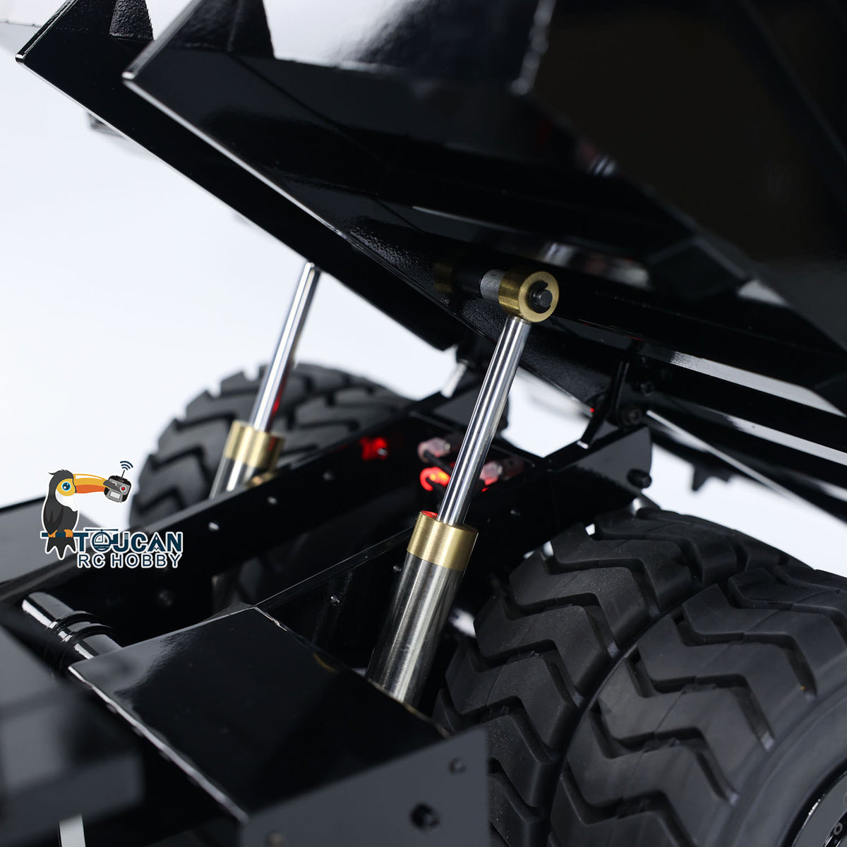 TOUCAN RC HOBBY  793D 1/20 Metal Hydraulic Dump Truck Model 2Speed Transmission 4 Wheel Spring Suspension Lights 21KG Heavyweight No Sound System