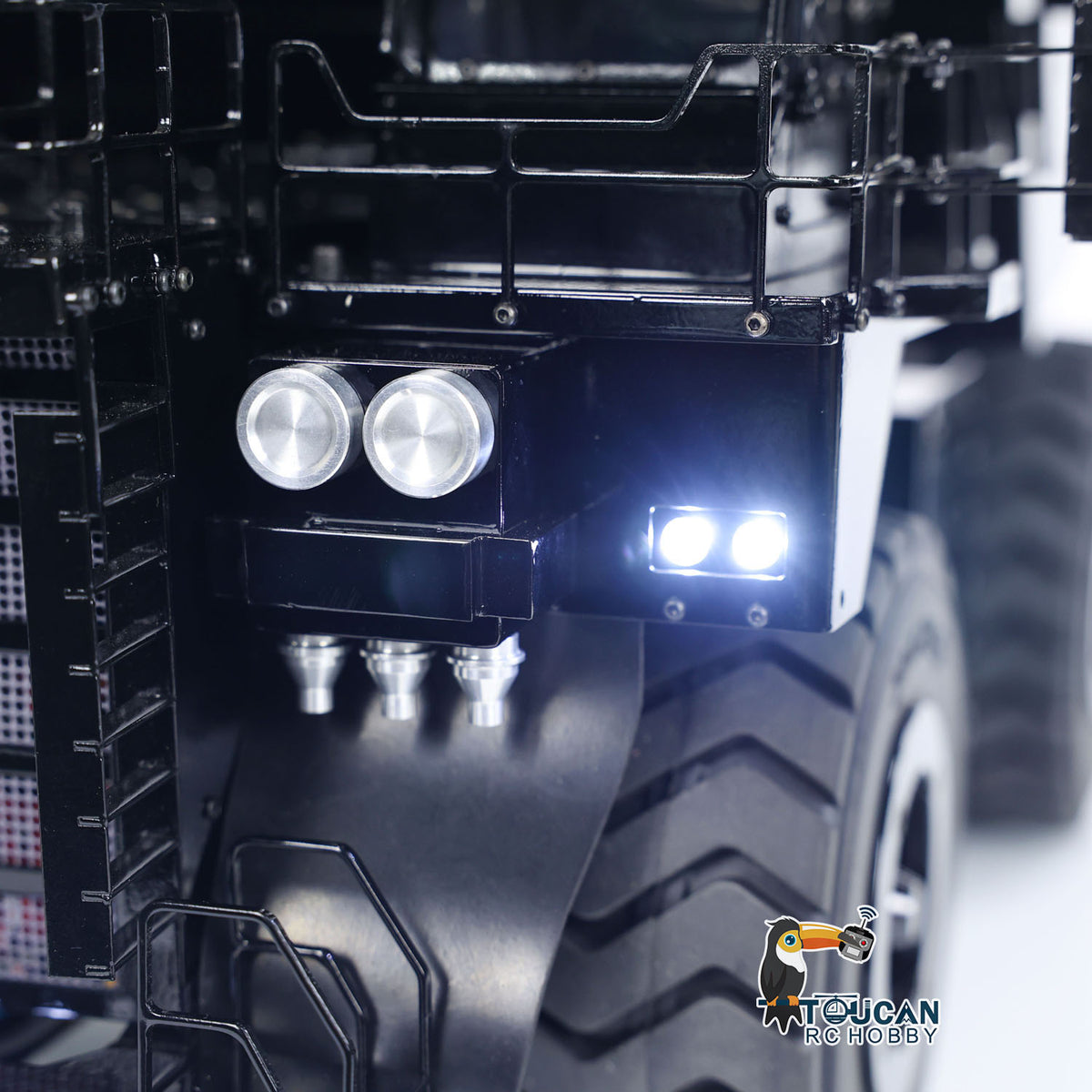 TOUCAN RC HOBBY  793D 1/20 Metal Hydraulic Dump Truck Model 2Speed Transmission 4 Wheel Spring Suspension Lights 21KG Heavyweight No Sound System