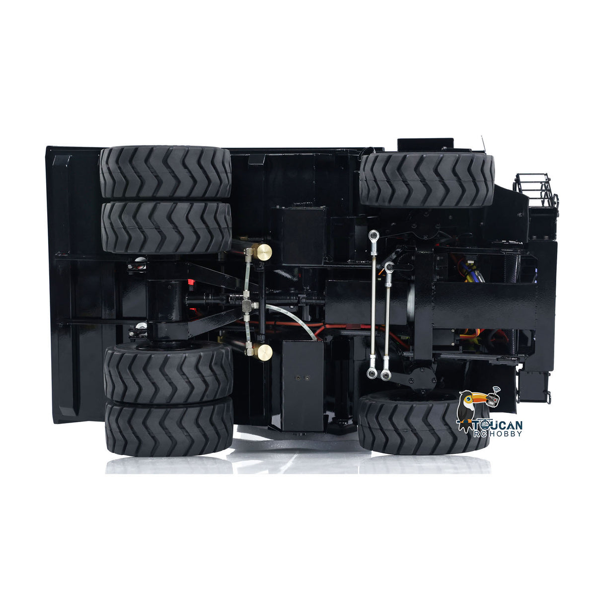 TOUCAN RC HOBBY  793D 1/20 Metal Hydraulic Dump Truck Model 2Speed Transmission 4 Wheel Spring Suspension Lights 21KG Heavyweight No Sound System
