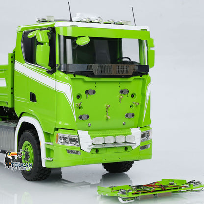 TOUCAN RC HOBBY LESU A0009 1/14 Metal 3 Ways 6x6 RC Hydraulic Dump Truck with 3 Speed Transmission Differential Lock for Construction-Themed Courses