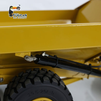 TOUCAN RC HOBBY JZModel 1/14 Ready To Run DIM 745D Metal Hydraulic RC Articulated Truck 745D 6*6 Light Sound Interior Trim of Cab Remote Control Battery