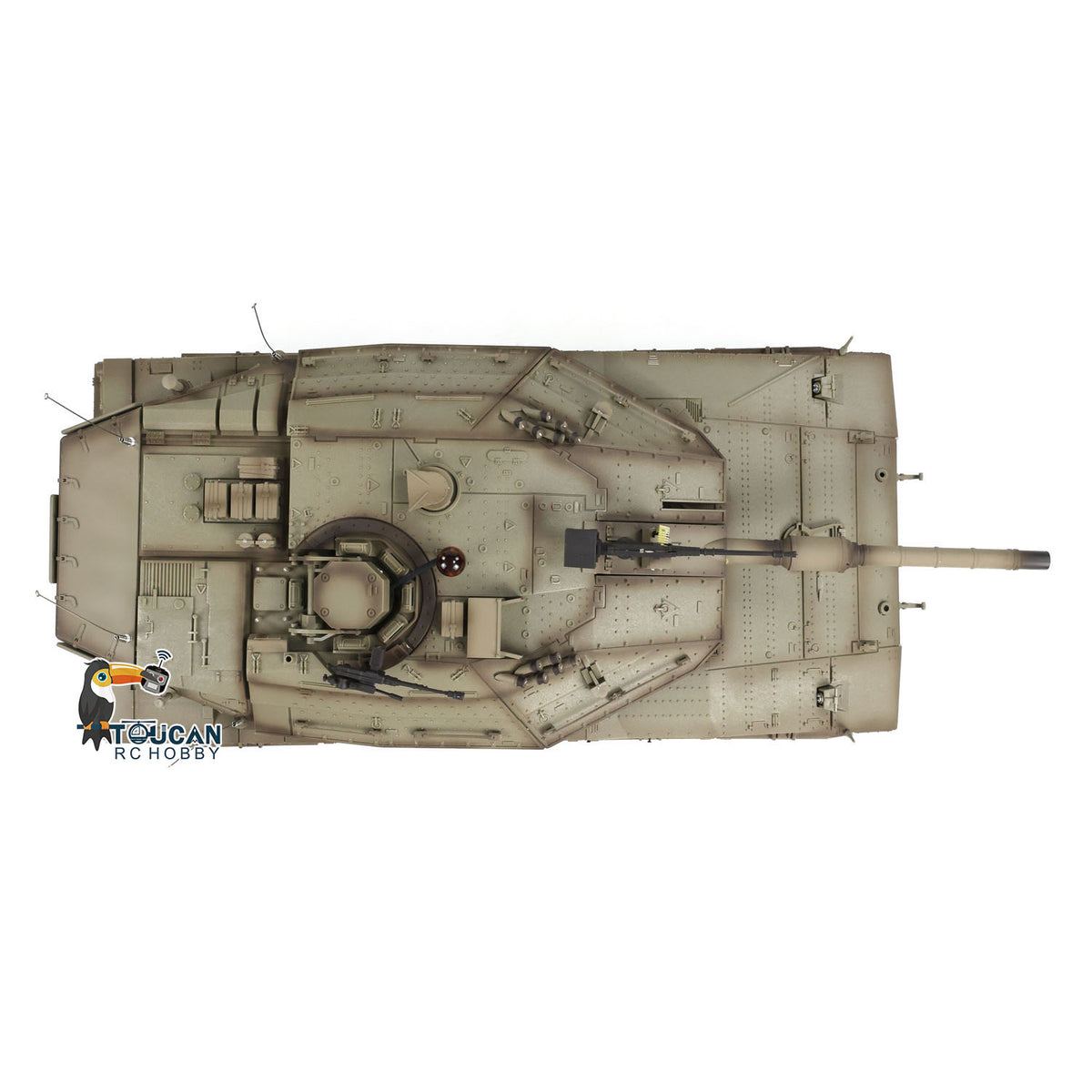 TOUCAN RC HOBBY Heng Long 1/16 RC Kampfpanzer IDF Merkava IV 3958 ferngesteuerter Militärpanzer Infrarot-Kampf BB-Schussfunktion Rauch zwei Akkus