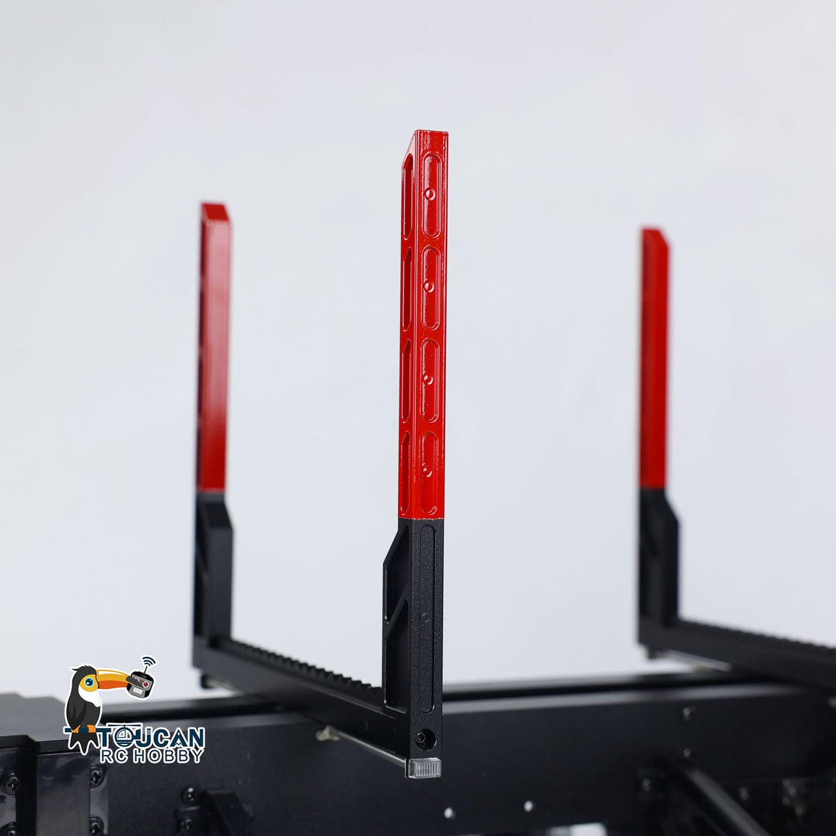 TOUCAN RC HOBBY Customized LESU Hydraulic Metal Timber Crane 1/14 RC Log Trailer Flatbed Semi Trailer Painted and Assembled 99*40*20(cm) Light System