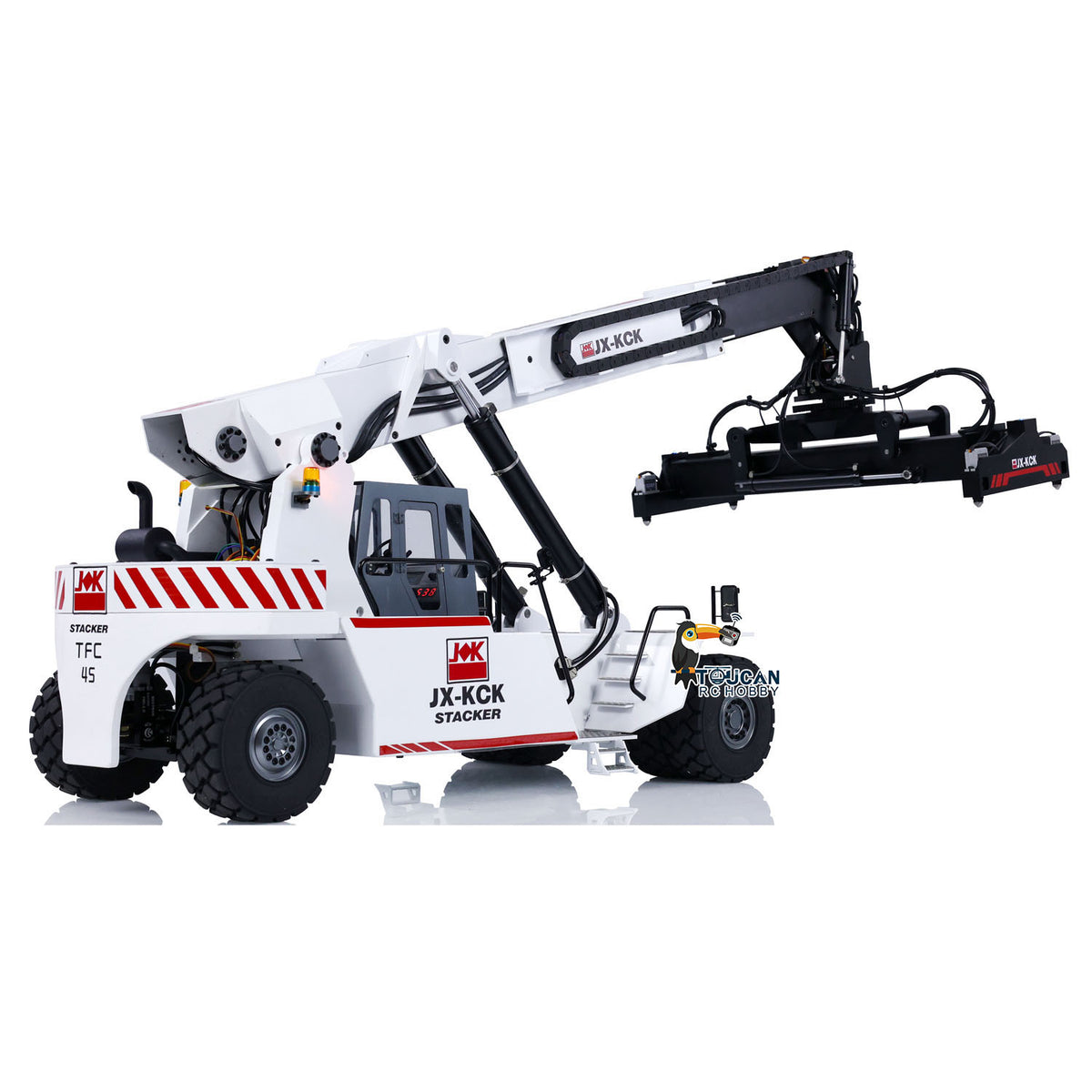 TOUCAN RC HOBBY JXModel JX-KCK TFC45 1/14 RC Hydraulic Frontal Crane Reach Stacker Radio Control Container Handler Painted Assembled Model PNP Version