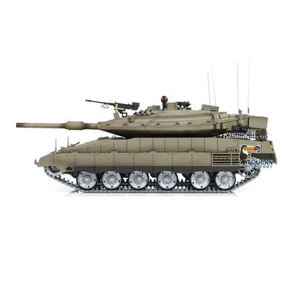 TOUCAN RC HOBBY Heng Long 1/16 RC Tank IDF Merkava MK IV 3958 Remote Control Battle Tank Metal Wheels Tracks Gearbox 360??Turret Smoke 2 Battery