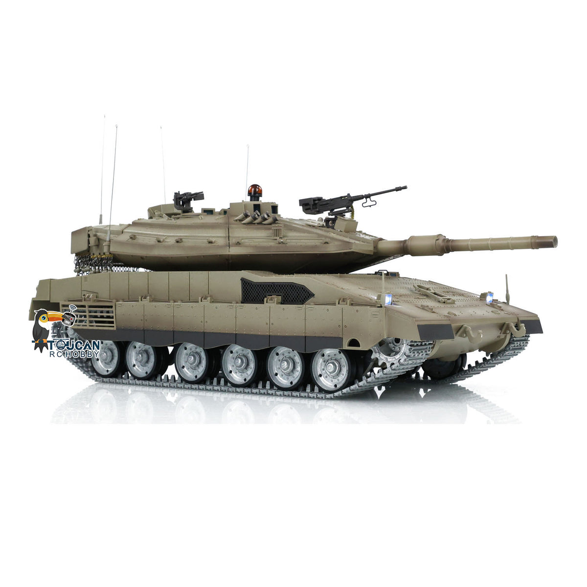 TOUCAN RC HOBBY Heng Long 1/16 RC Tank IDF Merkava MK IV 3958 Remote Control Battle Tank Metal Wheels Tracks Gearbox 360??Turret Smoke 2 Battery