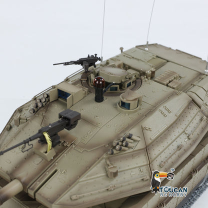 TOUCAN RC HOBBY Heng Long 1/16 RC Tank IDF Merkava MK IV 3958 Remote Control Battle Tank Metal Wheels Tracks Gearbox 360??Turret Smoke 2 Battery