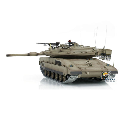 TOUCAN RC HOBBY 1/16 RC Tank Heng Long Merkava MK IV 3958 Remote Control Battle Tank Upgraded Metal Sprockets Smoke BB Shooting Dual Battery