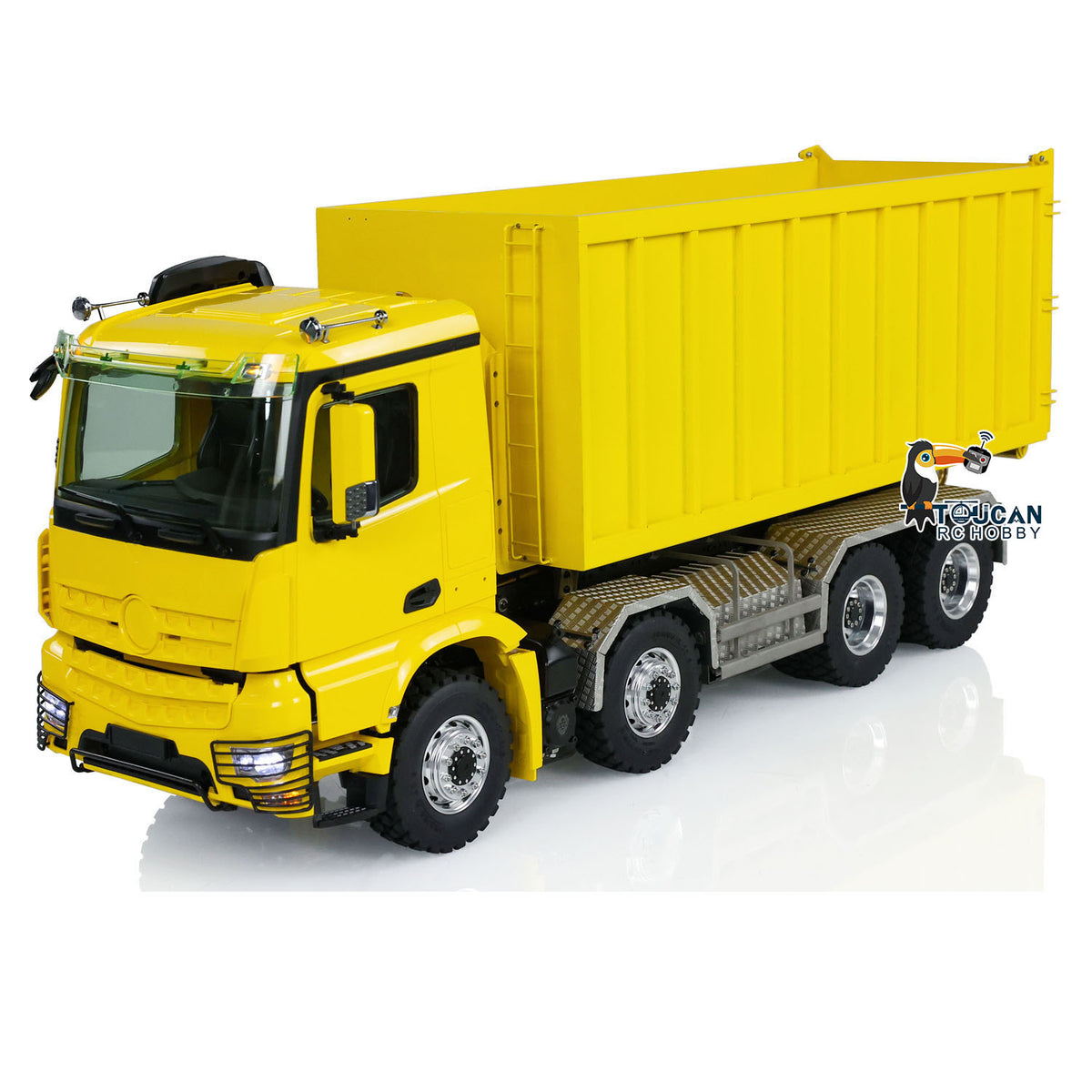 TOUCAN RC HOBBY LESU K3363 Cabin 1/14 Metal 8x8 RC Hydraulic Dump Truck with 2 Speed Transmission FlySky I6S Radio System for Remote Control Construction Enthusiast
