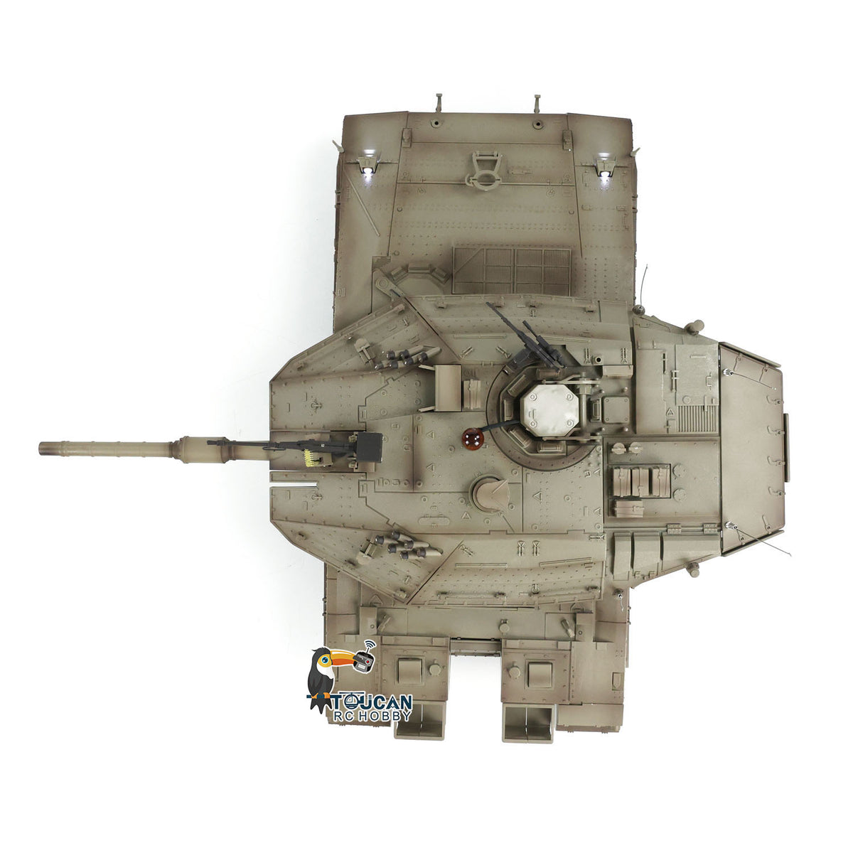 TOUCAN RC HOBBY 1/16 RC Tank Heng Long Merkava MK IV 3958 Remote Control Battle Tank Upgraded Metal Sprockets Smoke BB Shooting Dual Battery