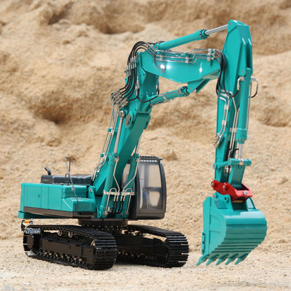 TOUCAN RC HOBBY Kabolite K350-200 1/14 Metal RC Hydraulic Excavator RTR 3 Arms PL18EV Lite Controller 10000mAh Battery Light & Sound System Air Filter GPS for Digger Model Collectors
