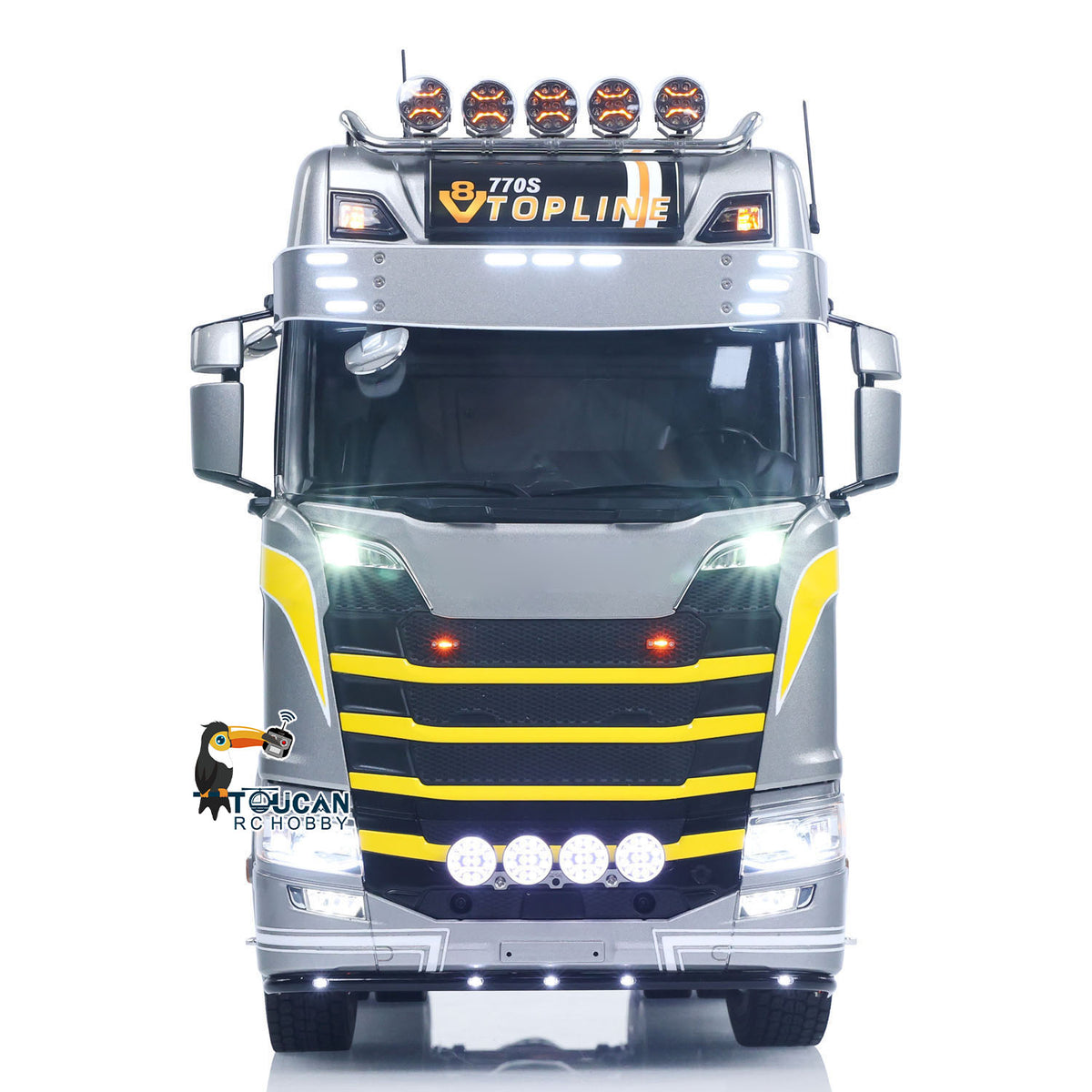 In Stock TOUCAN RC HOBBY 1/14 RC Tractor Truck 770S RTR 3Speed Lorry 6X6 Metal Chassis Axle Locks Smoke Sound Light Chassis Suspension ST8 Battery