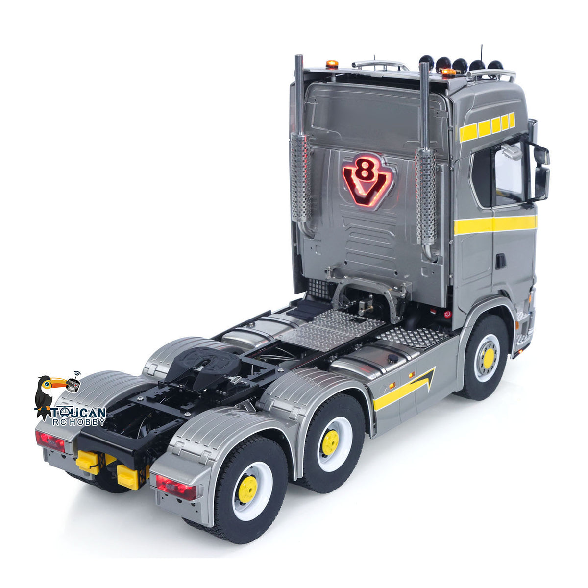 In Stock TOUCAN RC HOBBY 1/14 RC Tractor Truck 770S RTR 3Speed Lorry 6X6 Metal Chassis Axle Locks Smoke Sound Light Chassis Suspension ST8 Battery