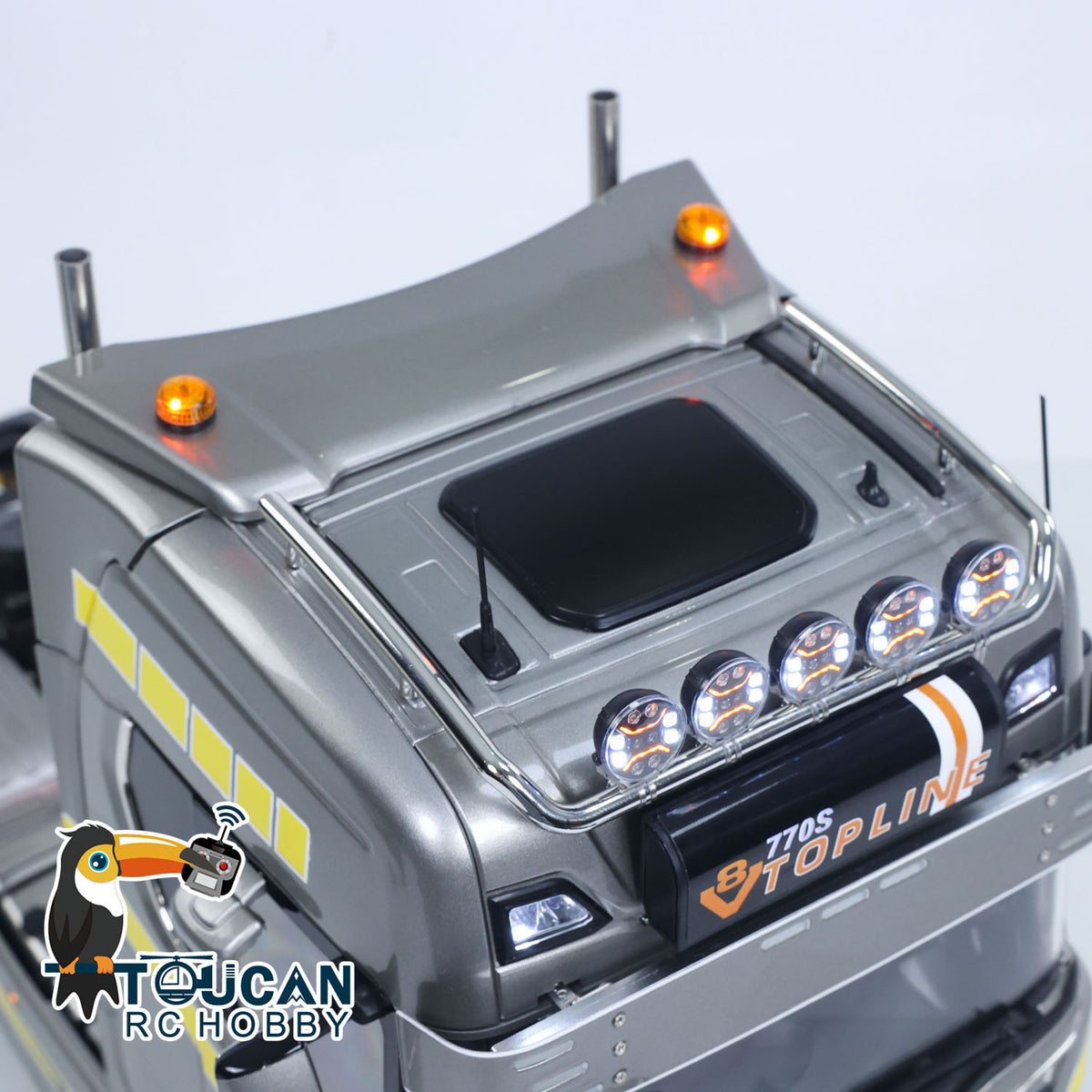 In Stock TOUCAN RC HOBBY 1/14 RC Tractor Truck 770S RTR 3Speed Lorry 6X6 Metal Chassis Axle Locks Smoke Sound Light Chassis Suspension ST8 Battery