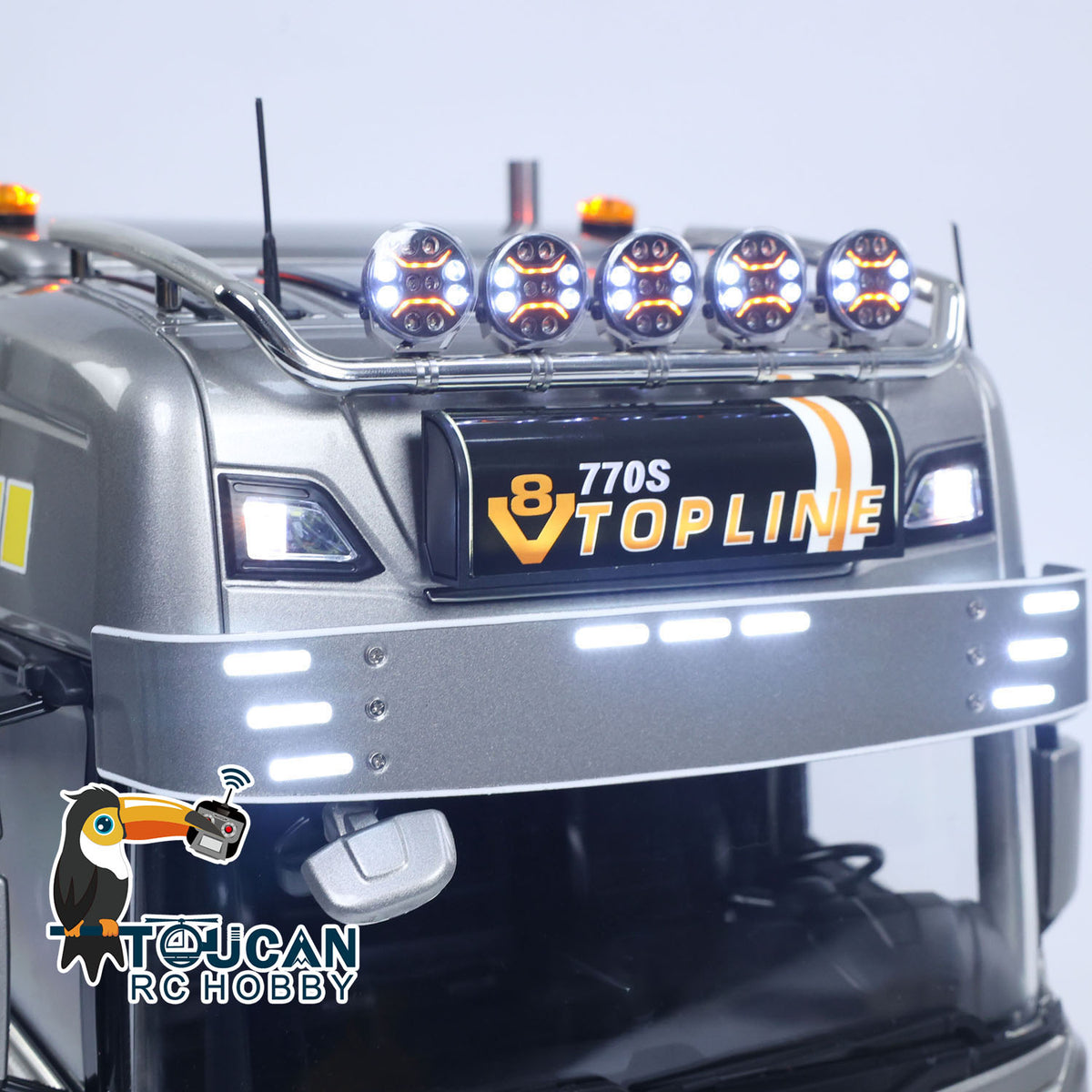 In Stock TOUCAN RC HOBBY 1/14 RC Tractor Truck 770S RTR 3Speed Lorry 6X6 Metal Chassis Axle Locks Smoke Sound Light Chassis Suspension ST8 Battery