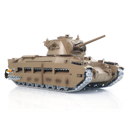 Fast Free Shipping for EU Tongde 1/16 RC Tank Matilda III IV IR Turret Rotary 320 Degree Electric Military Vehicle Metal Gearbox Road Wheel