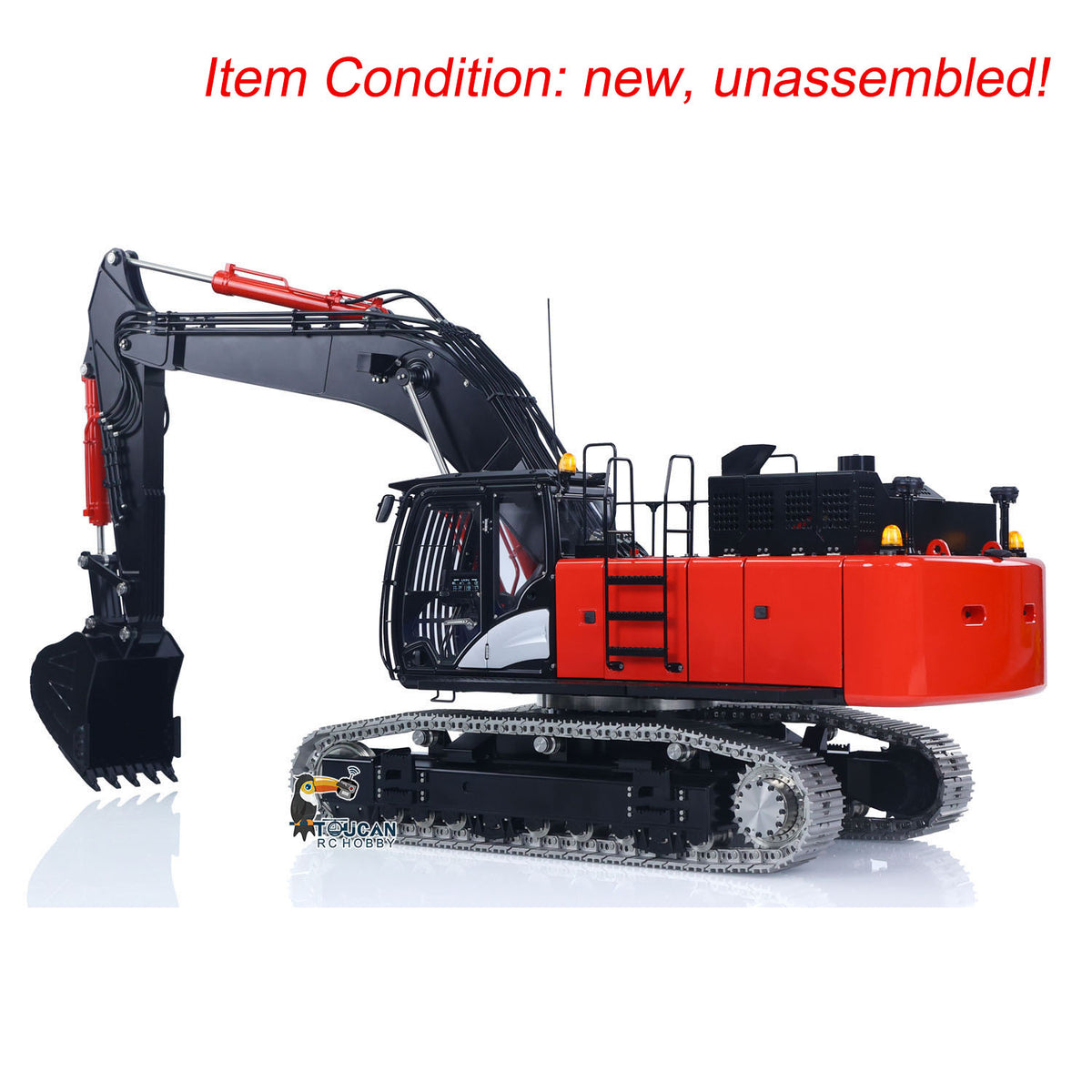 TOUCAN RC HOBBY LESU Aoue ZX490 1/14 Metal RC Hydraulic Excavator B0026 6-Channel Directional Valve 360 Degrees Continuous Rotation High-torque Drive Wheels Lighting System
