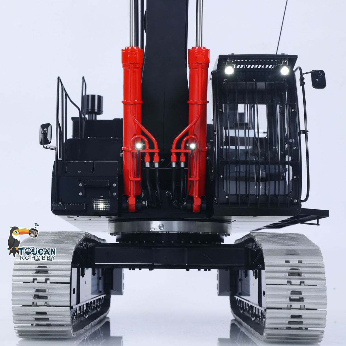 TOUCAN RC HOBBY LESU Aoue ZX490 1/14 Metal RC Hydraulic Excavator B0026 6-Channel Directional Valve 360 Degrees Continuous Rotation High-torque Drive Wheels Lighting System