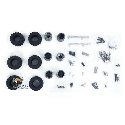 TOUCAN RC HOBBY JDModel Poutre arrière réaliste en métal avec crochet arrière / ensemble de suspension de moyeu de roue pour pièces améliorées de camion tracteur radiocommandé 1/14