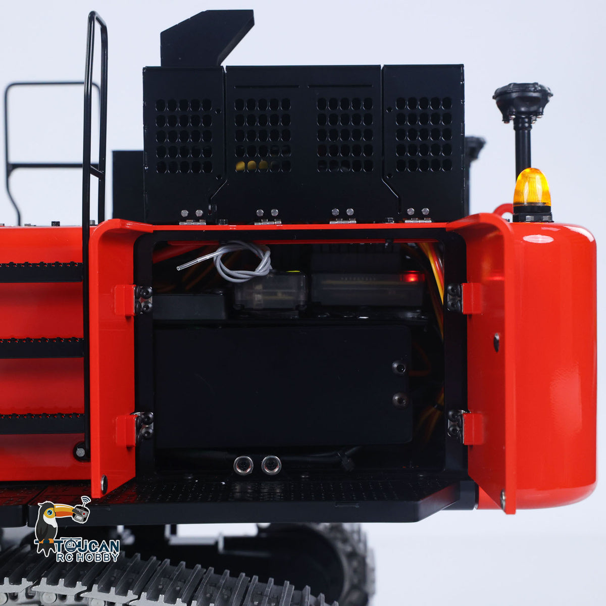 TOUCAN RC HOBBY LESU Aoue ZX490 1/14 Metal RC Hydraulic Excavator B0026 6-Channel Directional Valve 360 Degrees Continuous Rotation High-torque Drive Wheels Lighting System
