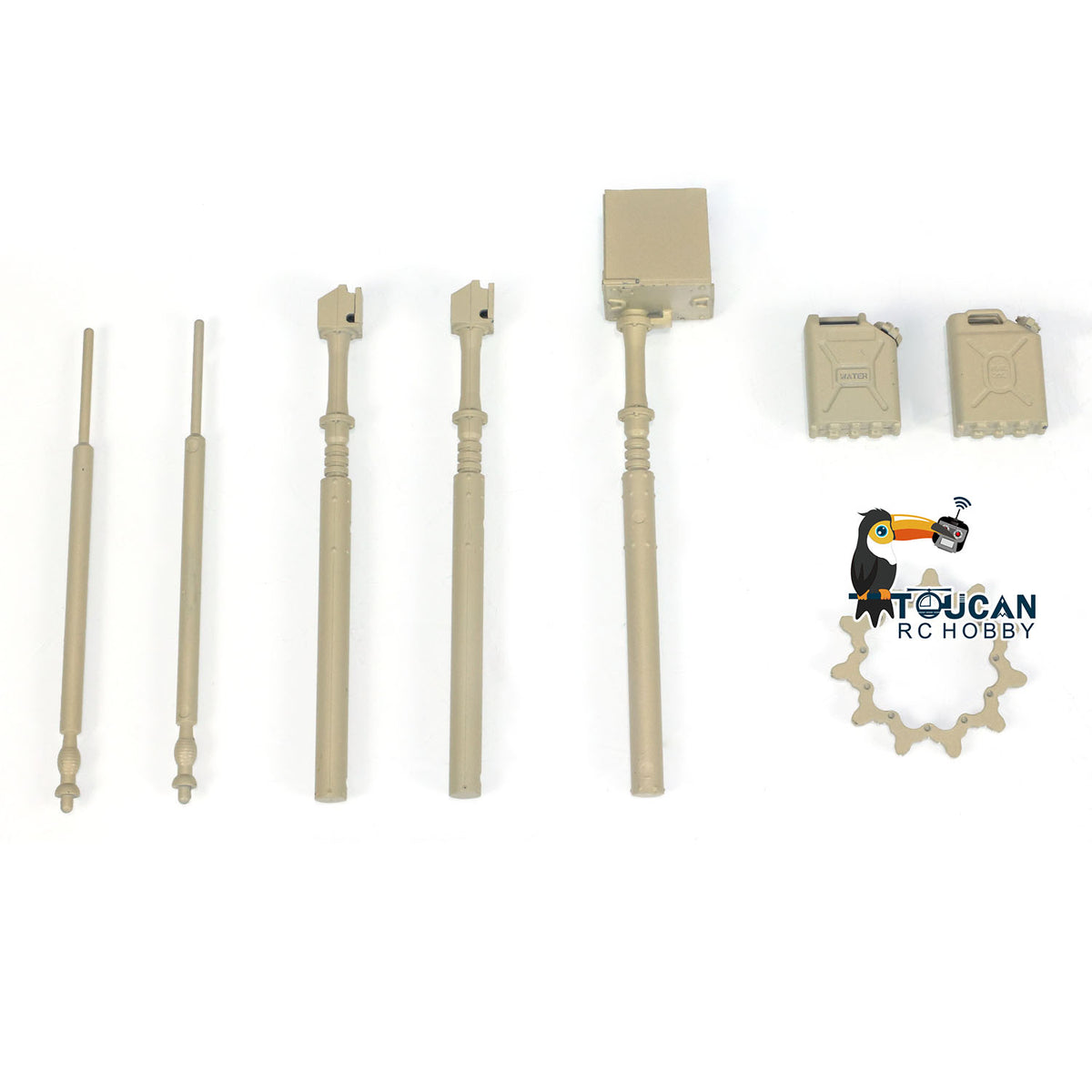 TOUCAN RC HOBBY Heng Long Metall-Deko-Teile Kraftstoff- und Wassertanks für 1/16 RC Panzer Funkgesteuerter Panzer M1A2 Abrams 3918 Hobby-Modell