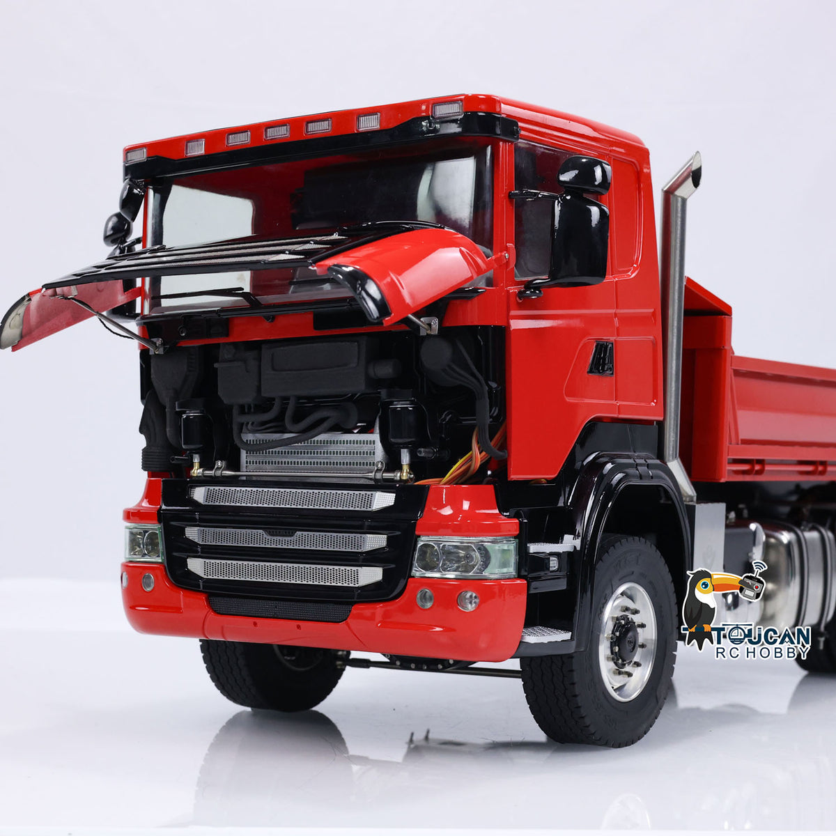 TOUCAN RC HOBBY LXY 1/14 4*4 RC Hydraulic Dumper Car Remote Control Dump Truck Metal Tipper Electric Model 3-speed Transmission
