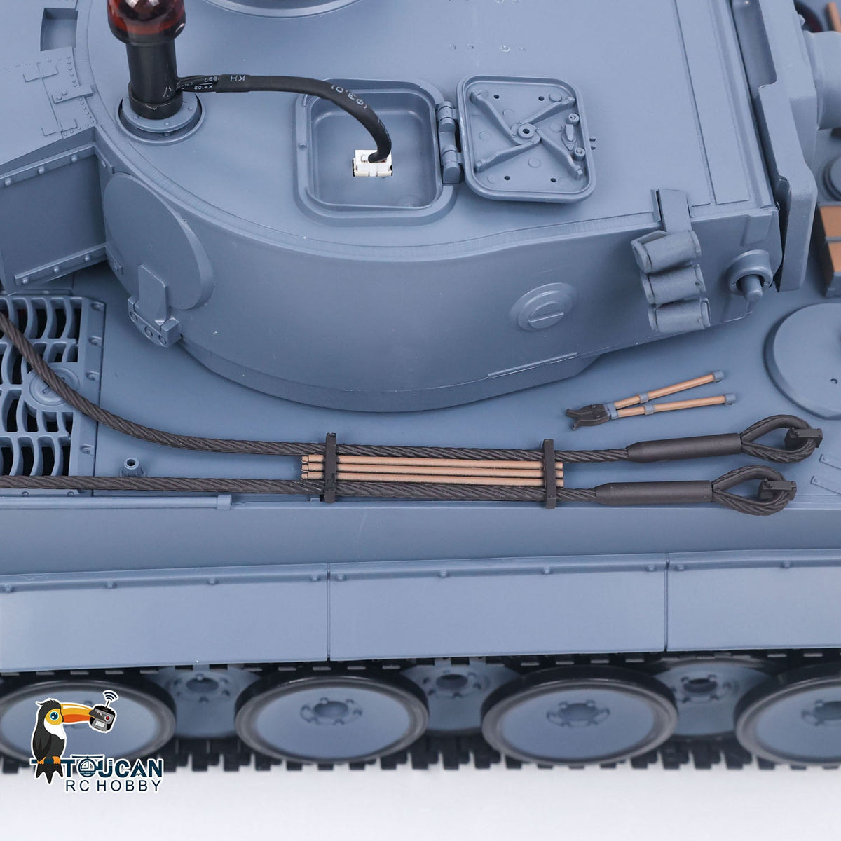 TOUCAN RC HOBBY Heng Long 1/16 TK7.0 Plastic German Tiger I RTR RC Tank 3818 with Steel Gearbox Metal Barrel Recoil 360 Degrees Turret BB Unit Infrared Combat