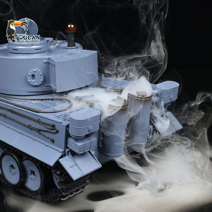 TOUCAN RC HOBBY Heng Long 1/16 TK7.0 Plastic German Tiger I RTR RC Tank 3818 with Steel Gearbox Metal Barrel Recoil 360 Degrees Turret BB Unit Infrared Combat
