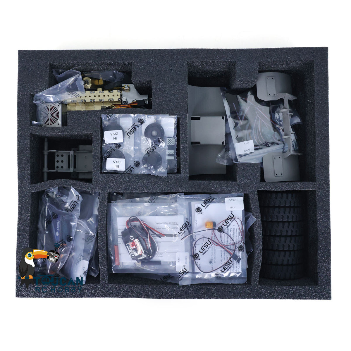 TOUCAN RC HOBBY LESU 1/14 RC Hydraulik lackierter zusammengebauter RC-Gabelstapler Metall Aoue-LD160S ferngesteuertes Radfahrzeug mit Sound- und Lichtsystem Modell