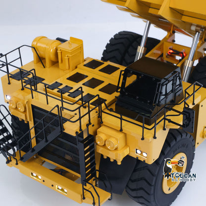 TOUCAN RC HOBBY 793D 1/20 Metal RC Hydraulic Mining Truck FS-i6X Radio Controller Spring Suspension Differential Rear Axle Light Warning Sound for Construction Model Collectors