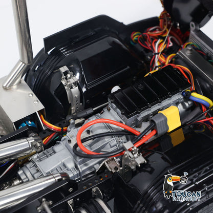 TOUCAN RC HOBBY LXY G88 1/14 Metal 8x8 RC Roll On Off Hydraulic Dump Truck PNP 3 Speed Transmission Differential Lock Axles ST8 Controller Light Sound System for Construction Model Collectors