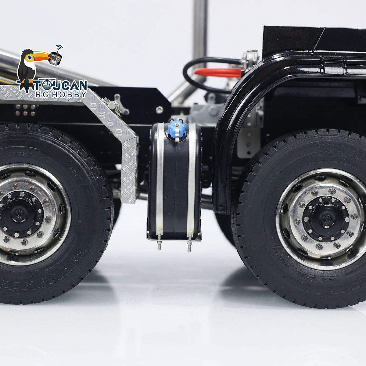 TOUCAN RC HOBBY LXY G88 1/14 Metal 8x8 RC Hydraulic Roll On Off Dump Truck PNP U-Shaped High Bucket 3 Speed Transmission Differential Lock Light Sound ST8 Controller for Construction Collectors