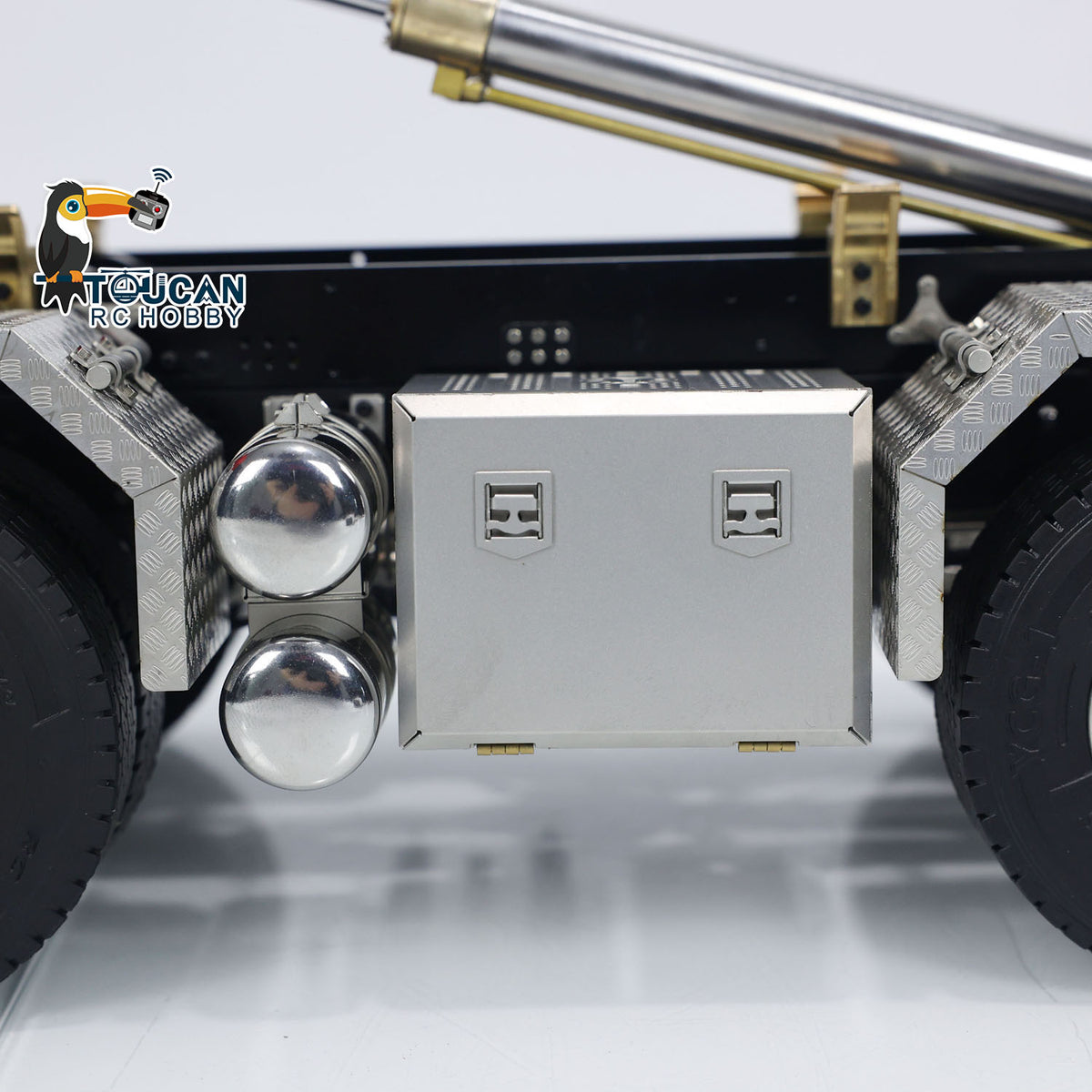 TOUCAN RC HOBBY LXY G88 1/14 Metal 8x8 RC Hydraulic Roll On Off Dump Truck PNP U-Shaped High Bucket 3 Speed Transmission Differential Lock Light Sound ST8 Controller for Construction Collectors