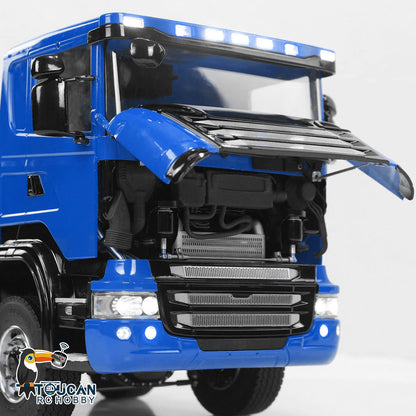 TOUCAN RC HOBBY LXY G88 1/14 Metal 8x8 RC Roll On Off Hydraulic Dump Truck PNP 3 Speed Transmission Differential Lock Axles ST8 Controller Light Sound System for Construction Model Collectors