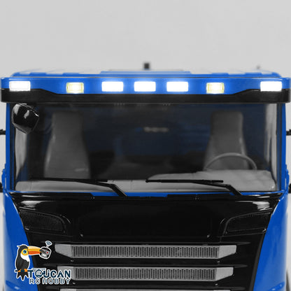 TOUCAN RC HOBBY LXY G88 1/14 Metal 8x8 RC Hydraulic Roll On Off Dump Truck PNP U-Shaped High Bucket 3 Speed Transmission Differential Lock Light Sound ST8 Controller for Construction Collectors