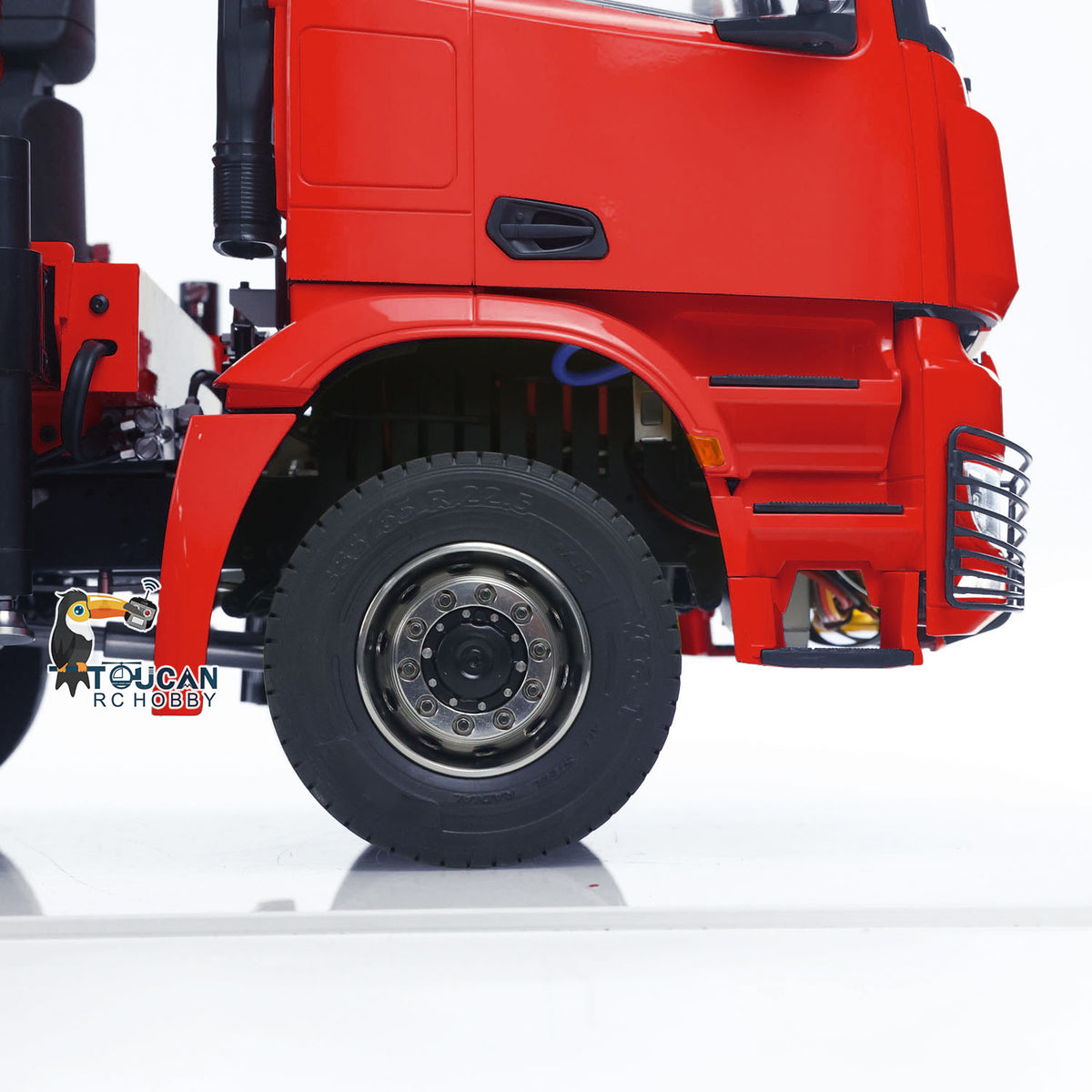 TOUCAN RC HOBBY LXY 1/14 10x10 RC Hydraulic Crane Dump Truck Radio Control Full Dumper Lorry with U-shaped Short High Standard Bucket Timber Flatbed