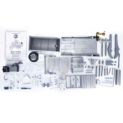 TOUCAN RC HOBBY JXModel VL18U F2000 K3363 Cabin 1/14 Metal 6x4 RC Hydraulic Skip Loader KIT Swing Arm Dump Garbage Truck 4-Way Valve 2-Speed Gearbox for Hobby Builders