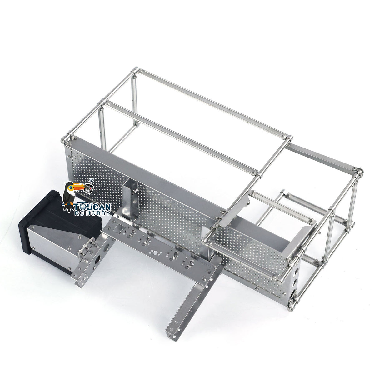 TOUCAN RC HOBBY SCALECLUB 1/14 Hydraulic RC Dump Trailer 3 Axles for Radio Control Tractor Truck Sound Light System Assembled and Unpainted