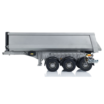 TOUCAN RC HOBBY SCALECLUB 1/14 Hydraulic RC Dump Trailer 3 Axles for Radio Control Tractor Truck Sound Light System Assembled and Unpainted