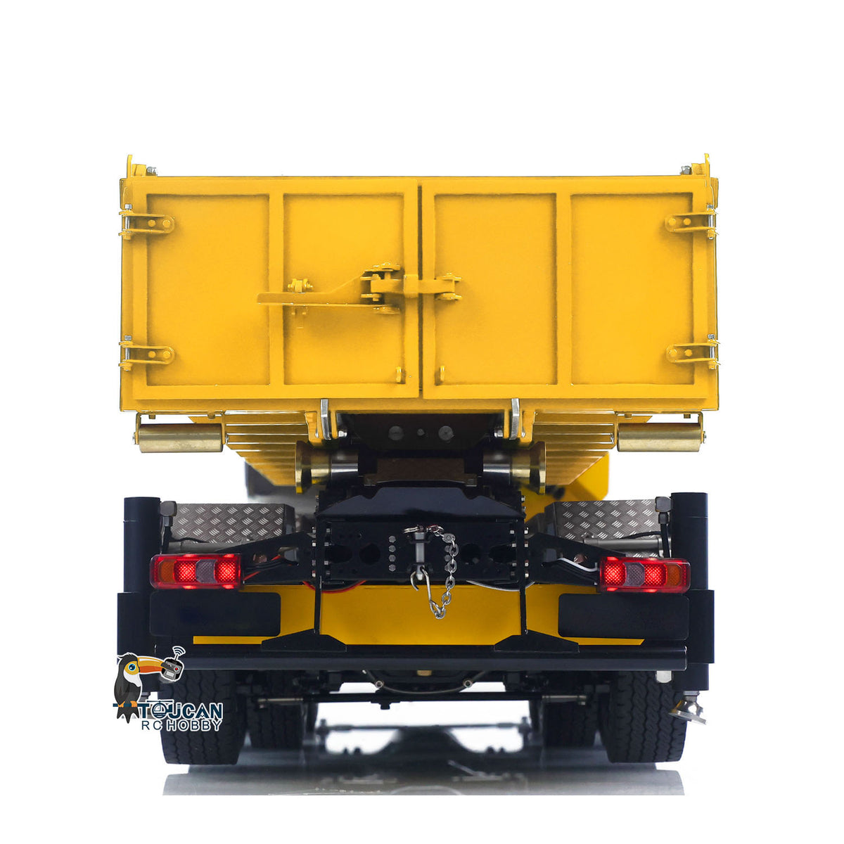 TOUCAN RC HOBBY LXY 1:14 10*10 RC Hydraulic Crane Full Dump Metal Lorry Rear Axle Steering with U-shaped Short High Standard Bucket Timber Flatbed