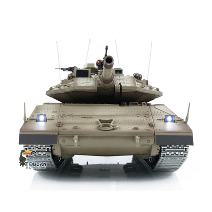 TOUCAN RC HOBBY 1/16 RC Tank Heng Long Merkava MK IV 3958 Remote Control Battle Tank Upgraded Metal Sprockets Smoke BB Shooting Dual Battery