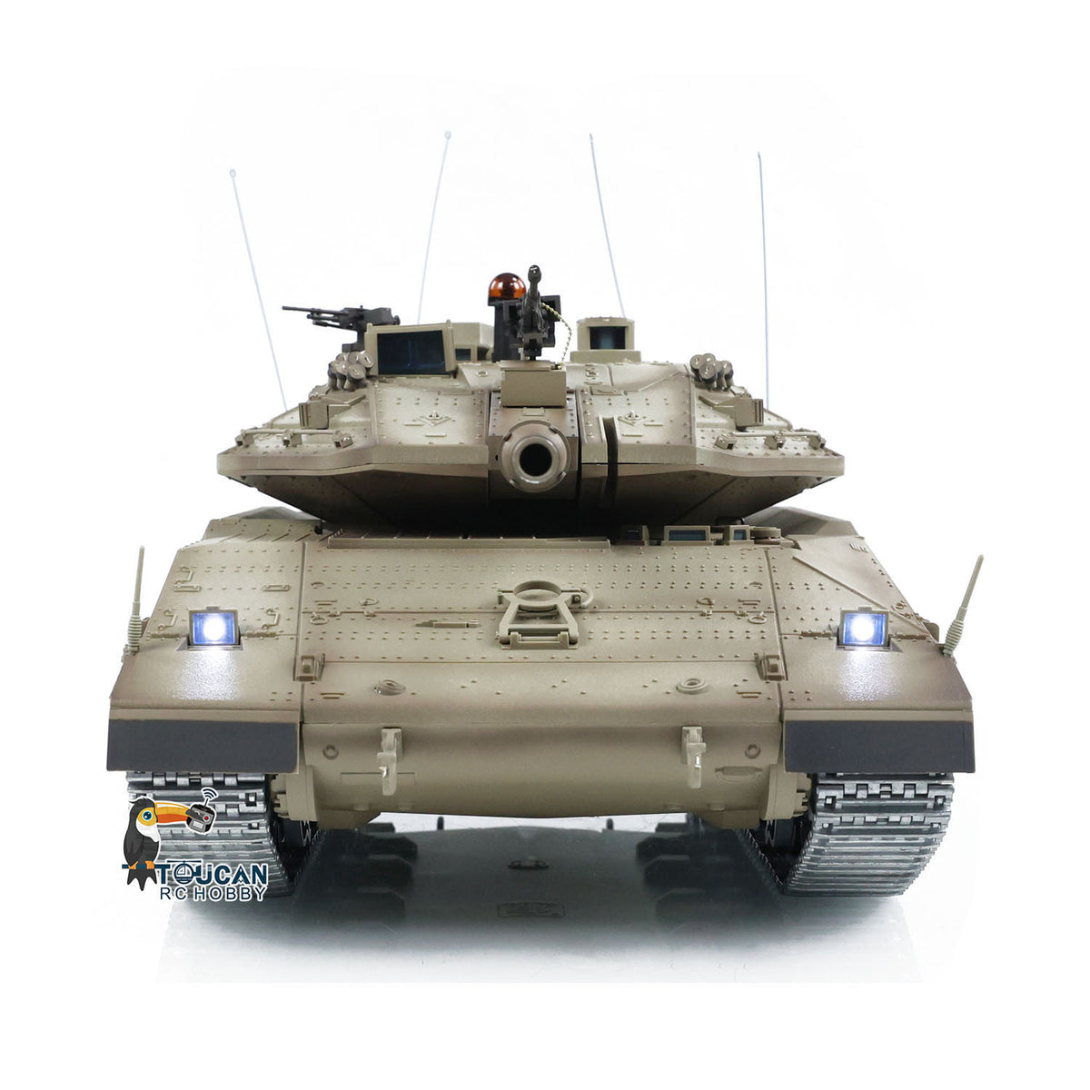 TOUCAN RC HOBBY Heng Long 1/16 RC Tank IDF Merkava MK IV 3958 Remote Control Battle Tank Metal Wheels Tracks Gearbox 360??Turret Smoke 2 Battery