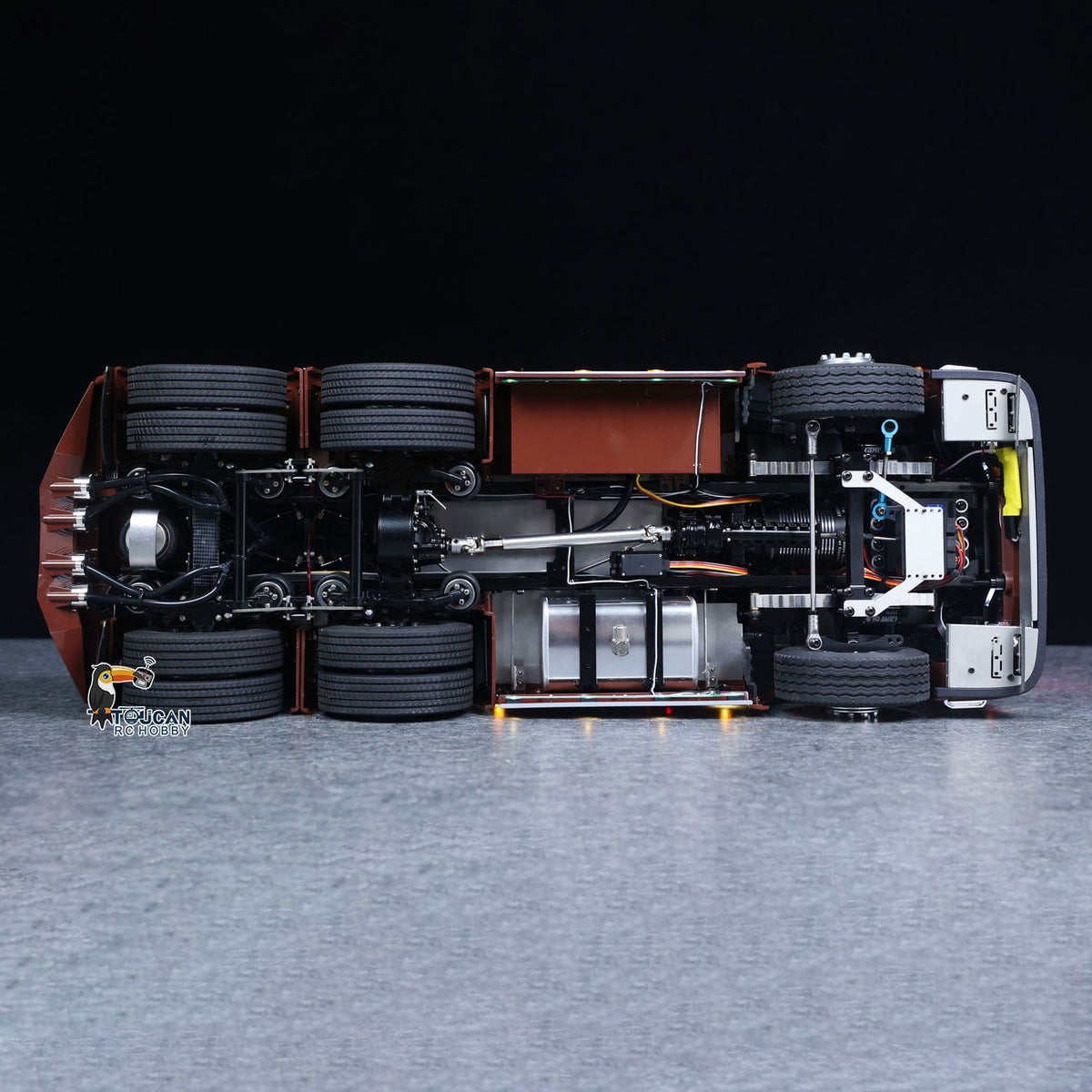 TOUCAN RC HOBBY  1/14 Remote Control Tractor Truck 770S 3Speed 6x2 Metal Chassis Axle Lock RC Lorry Vehicle Flysky ST8 Radio RTR Model